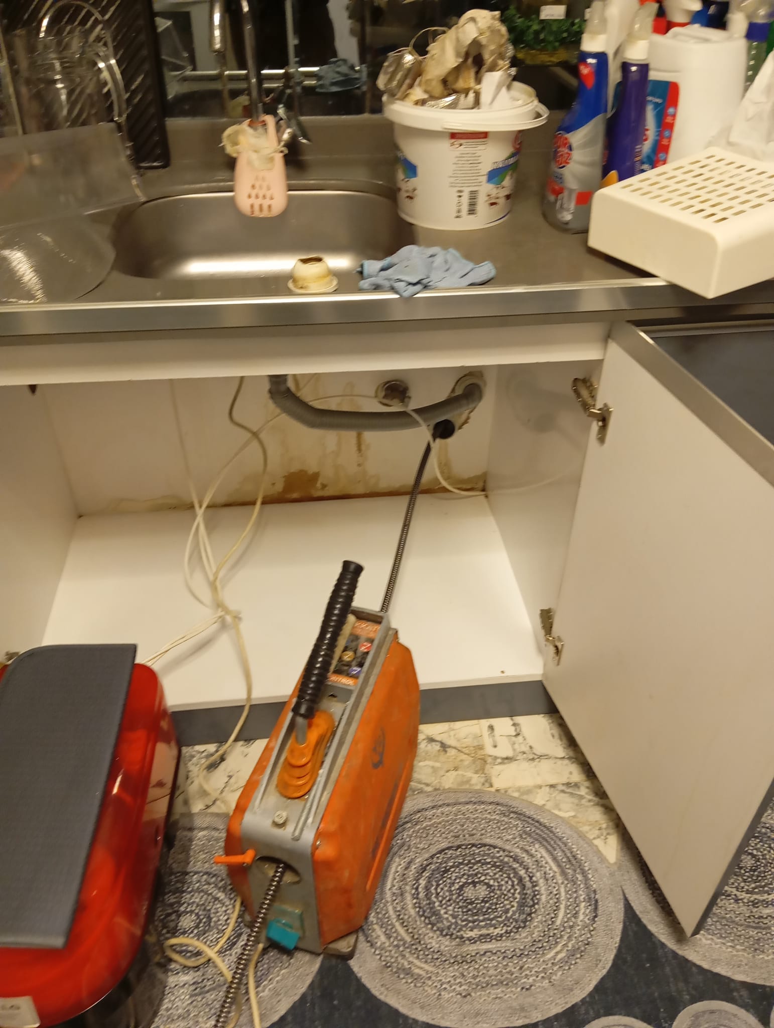 Kameralı gider açma mutfak hattı tespit ve müdahale