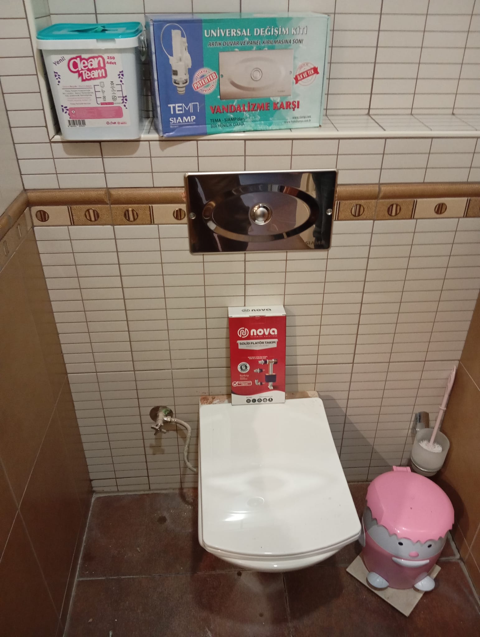 Tuvalet giderinde kameralı tespit